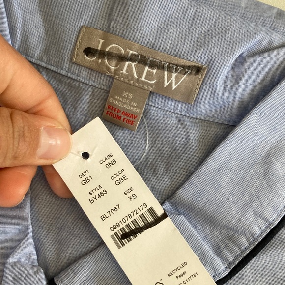 J. Crew Dreamy cotton-blend short-sleeve pajama pant set XS MONOGRAMMED - Picture 2 of 8